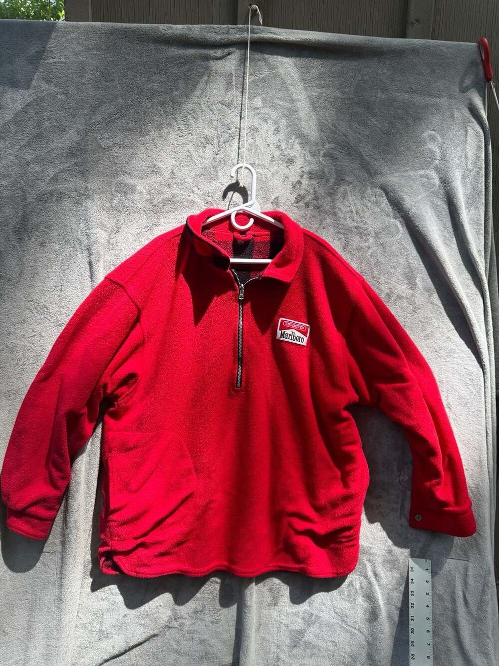 Vintage 90s Marlboro Unlimited Reversible Half Zip Fleece Pullover Jacket